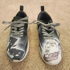 Nike Custom LeBron James Womens Sneakers Black Grey King Of Basketball Womens 6